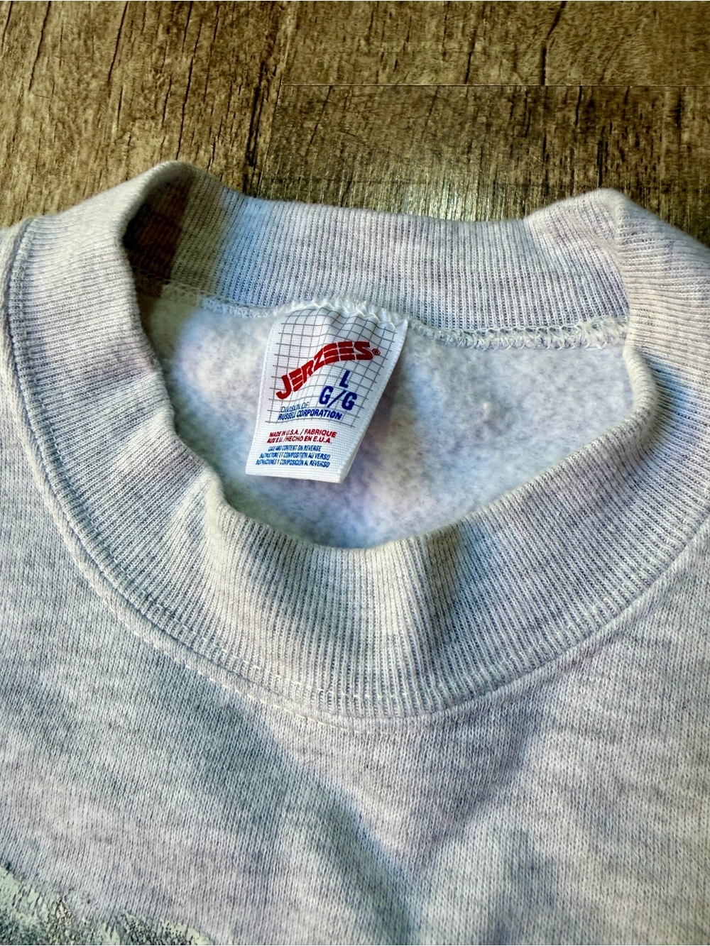 Vintage 90s Jerzees Deer Buck Nature Graphic Crewneck Sweatshirt Ash Grey - Picture 2 of 3